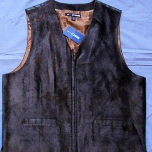 Wilkie-Rodriguez Men's Brown Faux Suede Vest Large